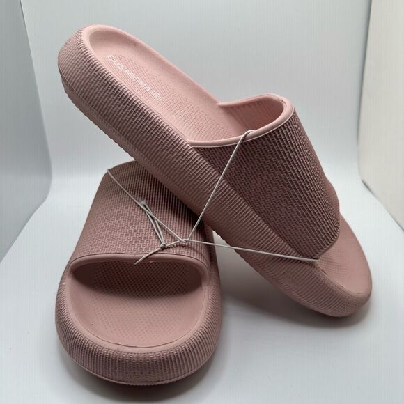 CUSHIONAIRE Women's cloud recovery slide sandals with +Comfort 11 BLUSH - Picture 6 of 7